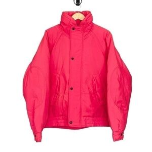 Vintage Edge Zone 𝅺Retro 80s/90s Nylon Winter Ski Jacket Neon Pink